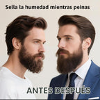Alisador de barba para hombres, cepillo térmico para barba, peine iónico para barba con 5 ajustes de calor, alisado rápido antiquemaduras para barbas rizadas gruesas, kit de aseo de viaje