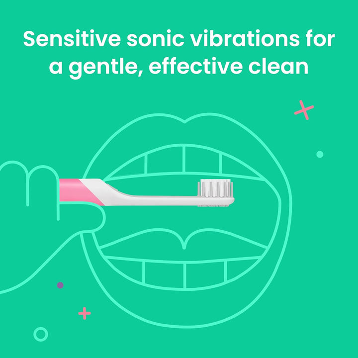 Cepillo de dientes sónico de plástico Quip para niños Plus con cabe...