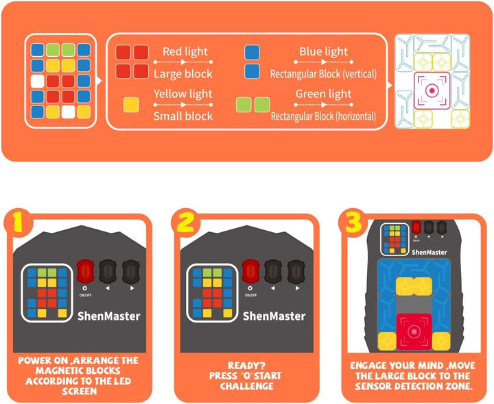 Klotski - Juego de rompecabezas recargable, juguetes cerebrales par...
