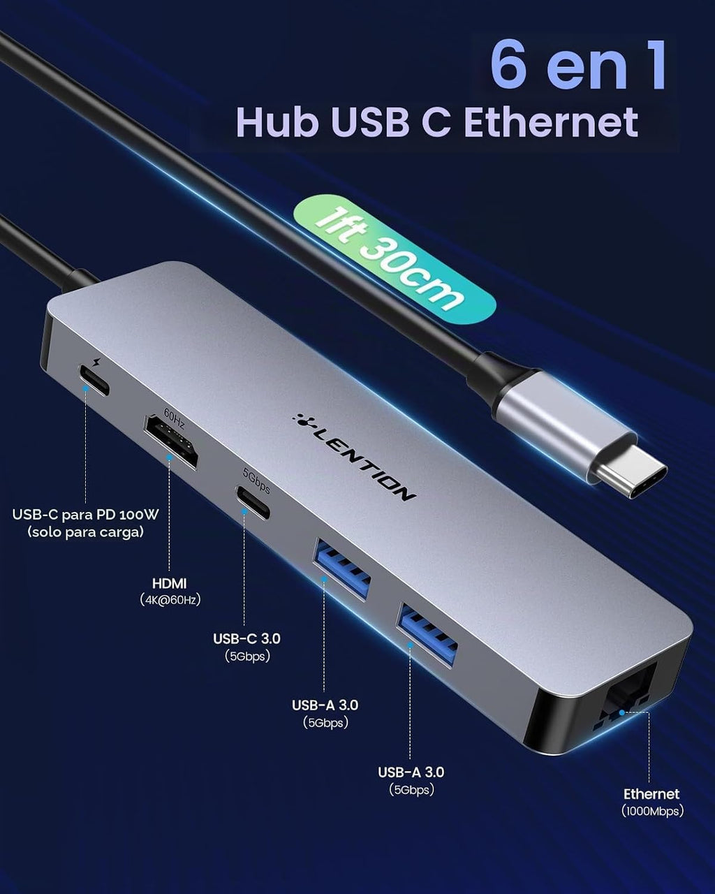 LENTION, hub USB 3.0