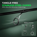 Cañas de pesca KastKing Zephyr con puntas dobles para spinning y casting, negras