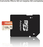 Tarjeta de memoria Micro SDXC de 128 GB, MindStor de 90 MB/s