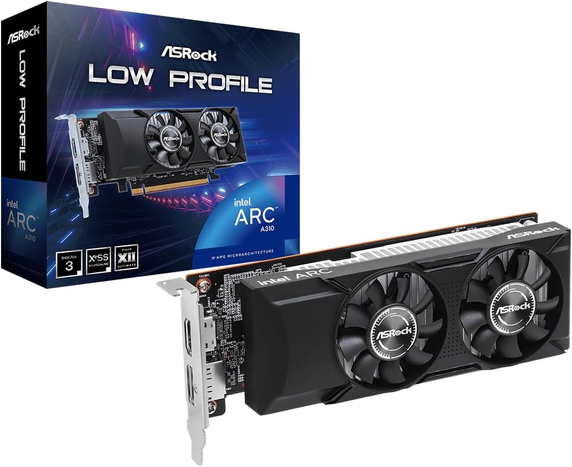 ASRock Intel Arc A310 - Tarjeta gráfica de perfil bajo de 4 GB, rel...