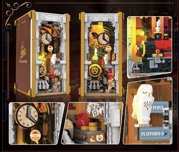HOGOKIDS Magic Train Station - Juego de construcción de