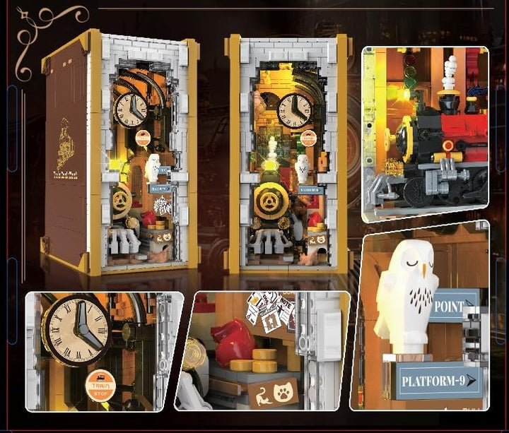 HOGOKIDS Magic Train Station - Juego de construcción de