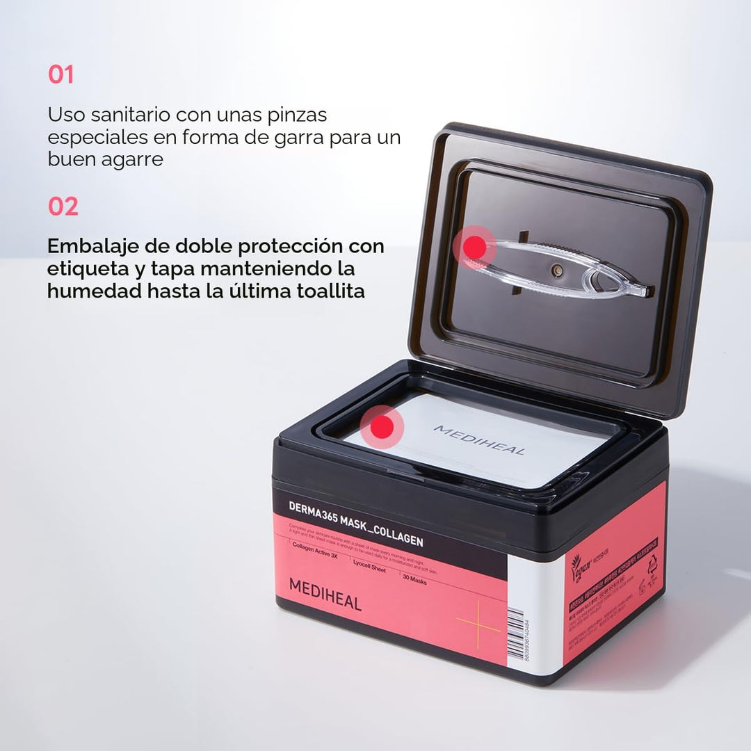 Mediheal Derma 365 Mascarilla reafirmante diaria (30 máscaras) \u20...