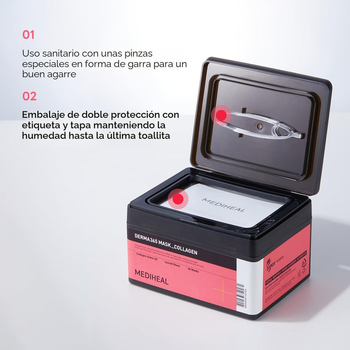 Mediheal Derma 365 Mascarilla reafirmante diaria (30 máscaras) \u20...