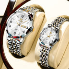 OLEVS Relojes de Pareja de San Valentín - Lujo, Moda para Hombre y Mujer, Juego de Relojes