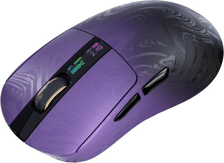 EPOMAKER Carbonis - Mouse inalámbrico para juegos con pantalla digi...