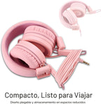 noot products Auriculares para niños K11 plegables estéreo sin enredos de 5 pies de largo cable de 0.138 in Jack Plug in Ear auriculares con cable para