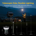 Lámpara BougeRV - Luz telescópica para acampar CL03, linterna de campamento