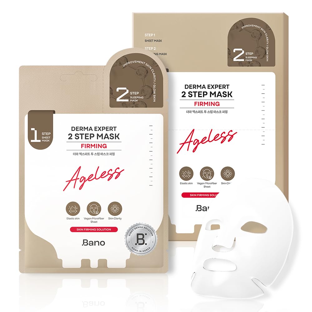 Bano Derma Expert - Máscara facial reafirmante de 2 pasos, hoja 2 e...