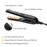 Hot Beauty Mini plancha plana profesional de cerámica de 1\/2 pulga...