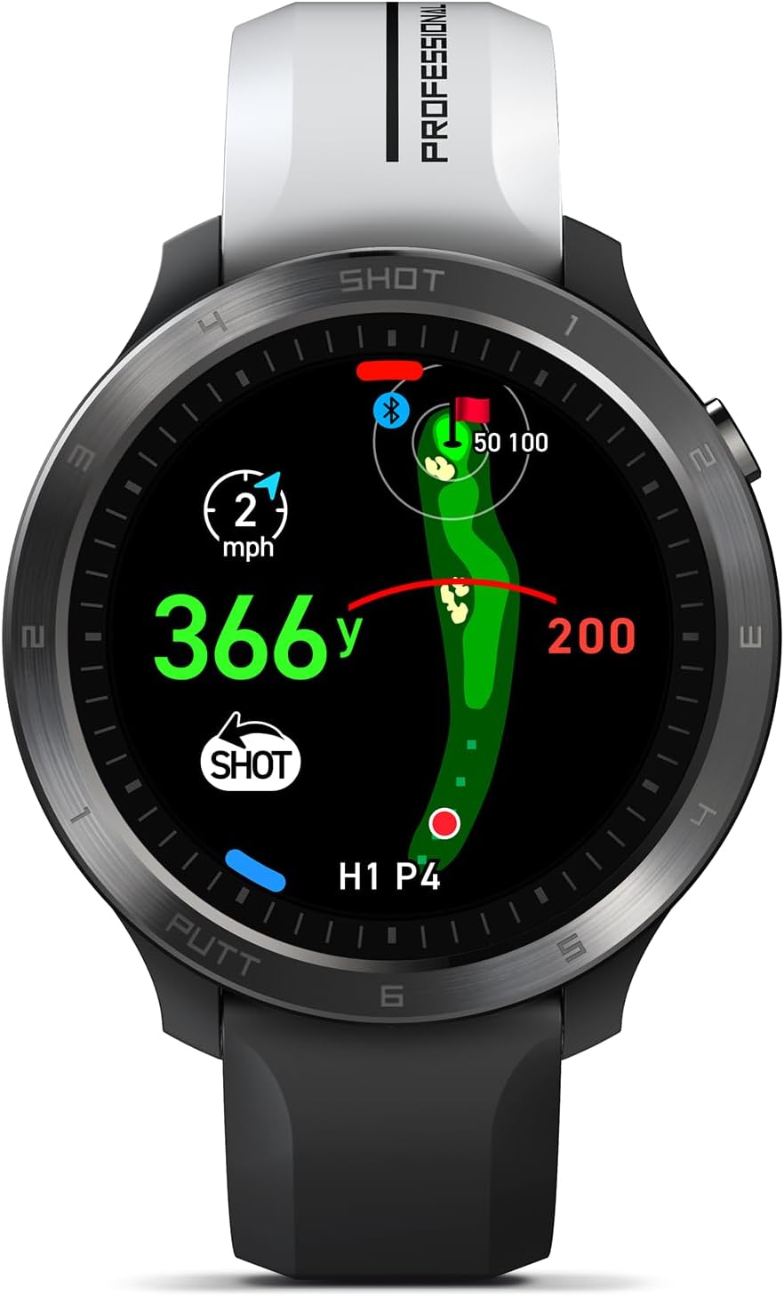 Voice Caddie Reloj de golf T11 PRO con GPS AMOLED, verde Undulation sin suscripción mensual 40k+ cursos preinstalados con seguimiento de tiros, modo de tempo de práctica, pantalla táctil OLED de 1.3