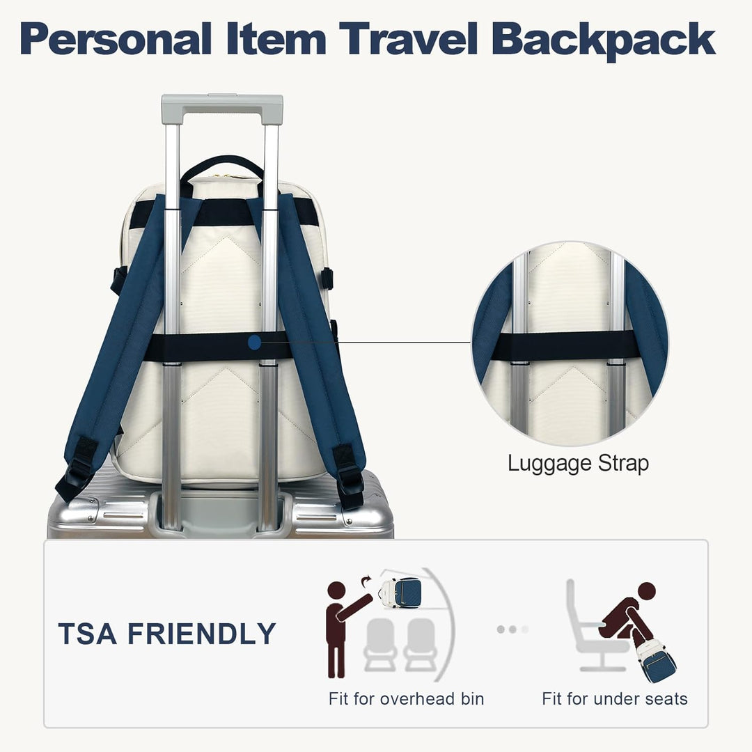 VANKEAN Mochila para laptop para mujer con bolsillo para vaso de gr...