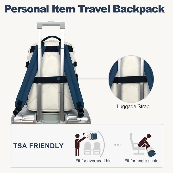 VANKEAN Mochila para laptop para mujer con bolsillo para vaso de gr...
