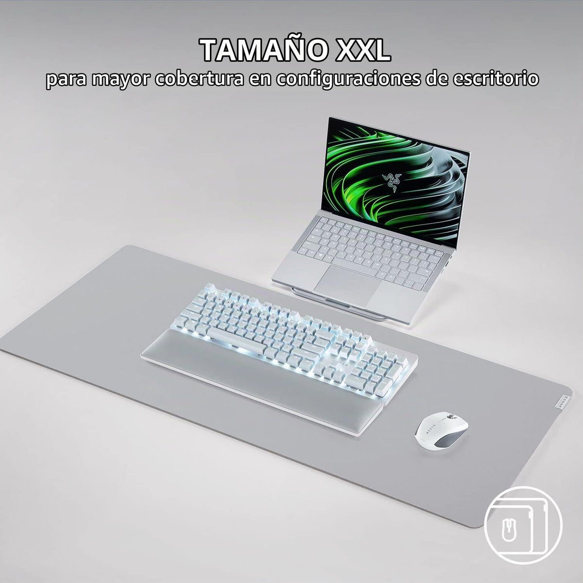 Razer Pro Glide - Tapete suave para mouse, tela microtejida texturizada