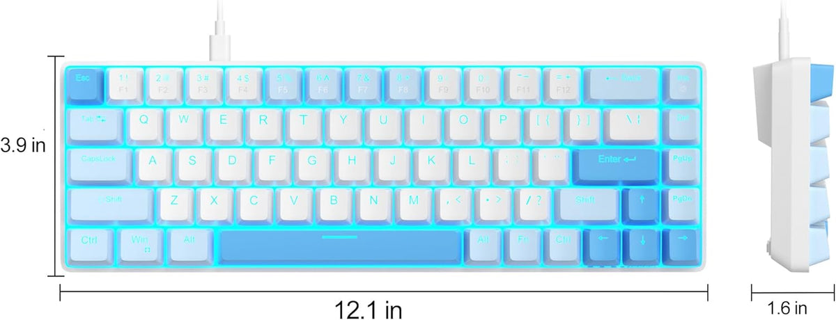 MageGee Teclado mecánico portátil 60% para juegos, MK-Box con retro...