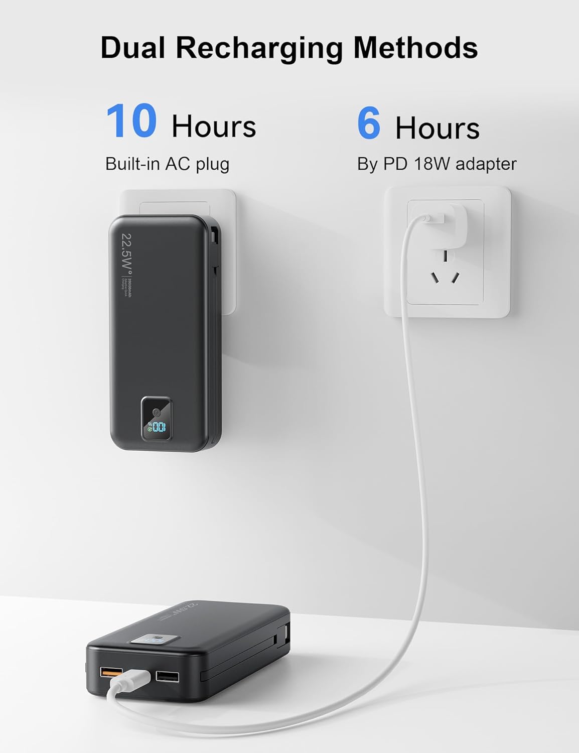 Cargador portátil, Batería externa de 20000 mAh con 22.5W de carga...