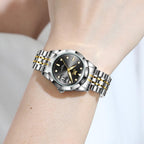 OPK Reloj de pulsera para mujer de acero inoxidable para mujer