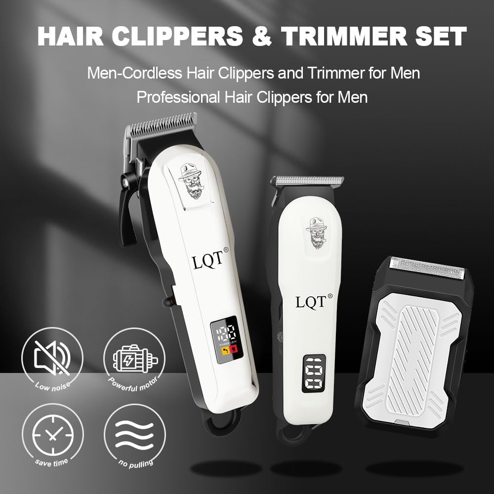 LQT Cortadora de pelo para hombres, juego de cortapelos y recortado...