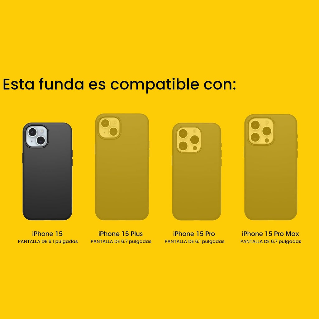 OtterBox Funda para iPhone 16e y 15 Prefix Series, transparente, ultrafina, apta para bolsillo, bordes elevados que protegen la cámara y la pantalla, compatible con carga inalámbrica, elegante funda