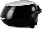 Arrocera Yum Asia Sakura con tazón de cerámica y lógica difusa avanzada (8 tazas, 1.5 litros) 6 funciones de cocción de arroz, 6 funciones de multicocción, pantalla LED táctil, 120V de potencia (negro