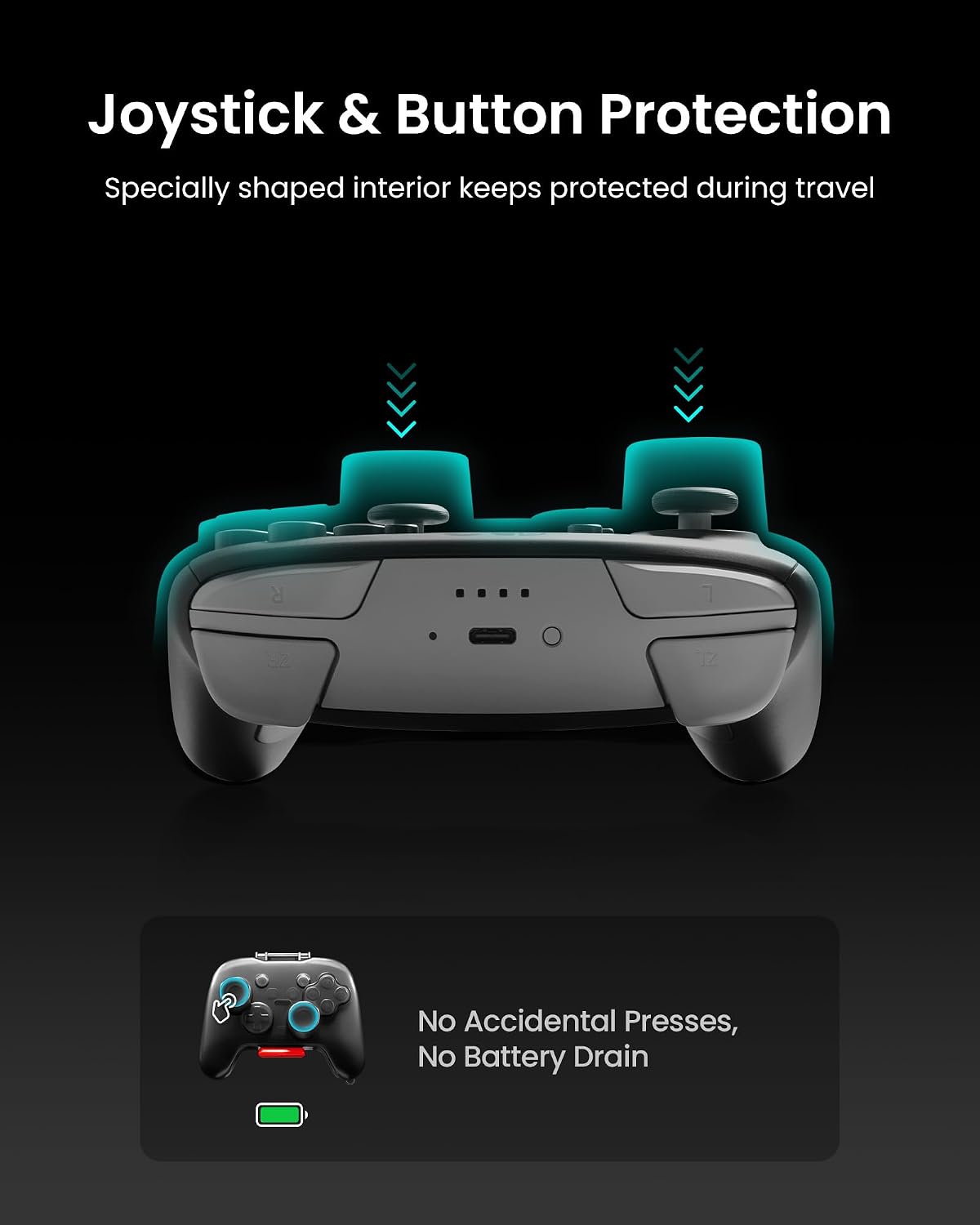 tomtoc Funda para Nintendo Switch 2 Pro Controller, protección de grado