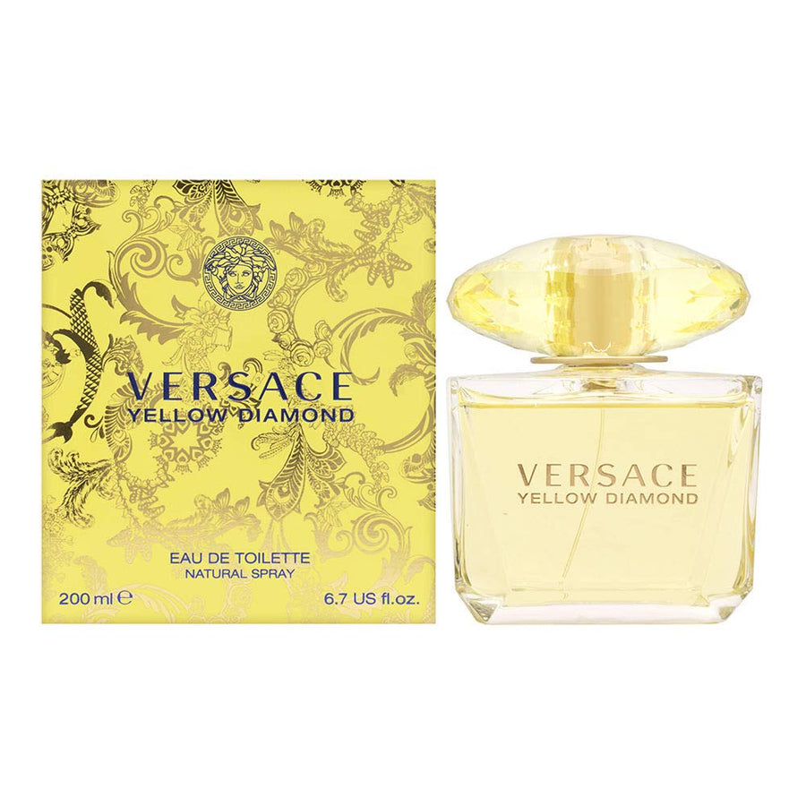 Versace Yellow Diamond - Eau de Toilette en espray para mujer, 6.7 oz