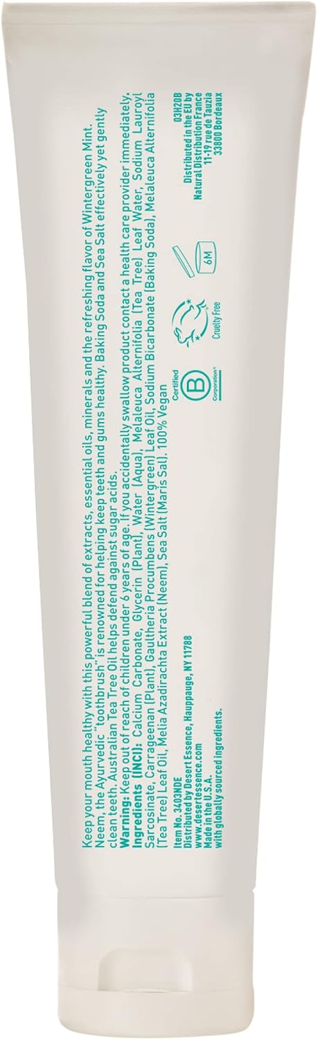 Aceite de árbol de té y pasta de dientes de gaulteria de neem (6 un...