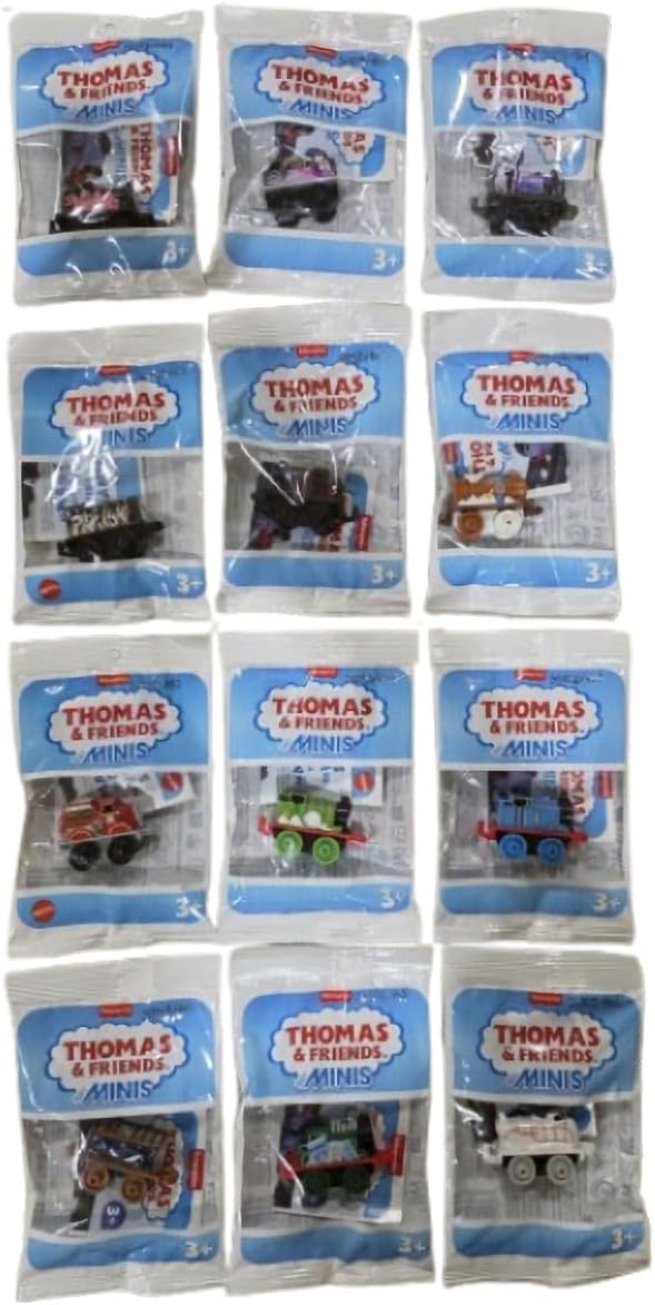 Thomas & Friends Minis JDF42 - Juego de 12 figuras de tren para ciegas