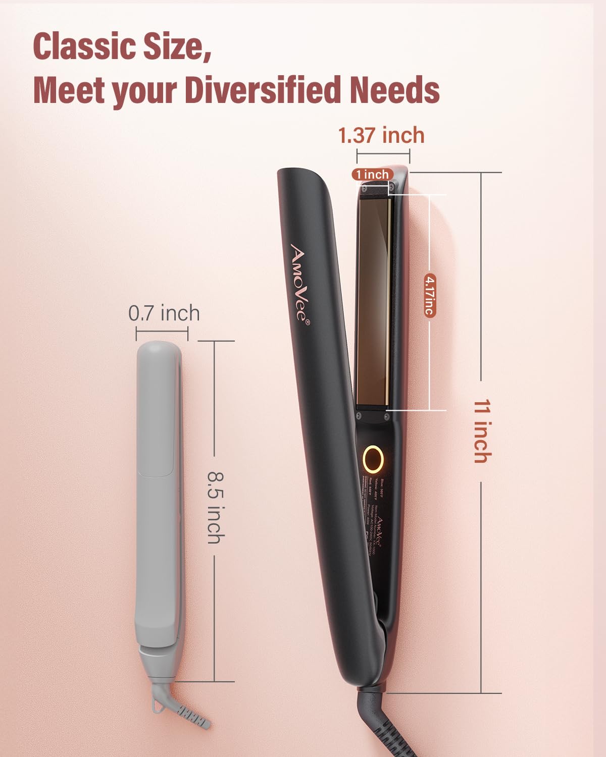 Plancha para alisar el cabello, alisadora y rizadora 2 en 1, planch...