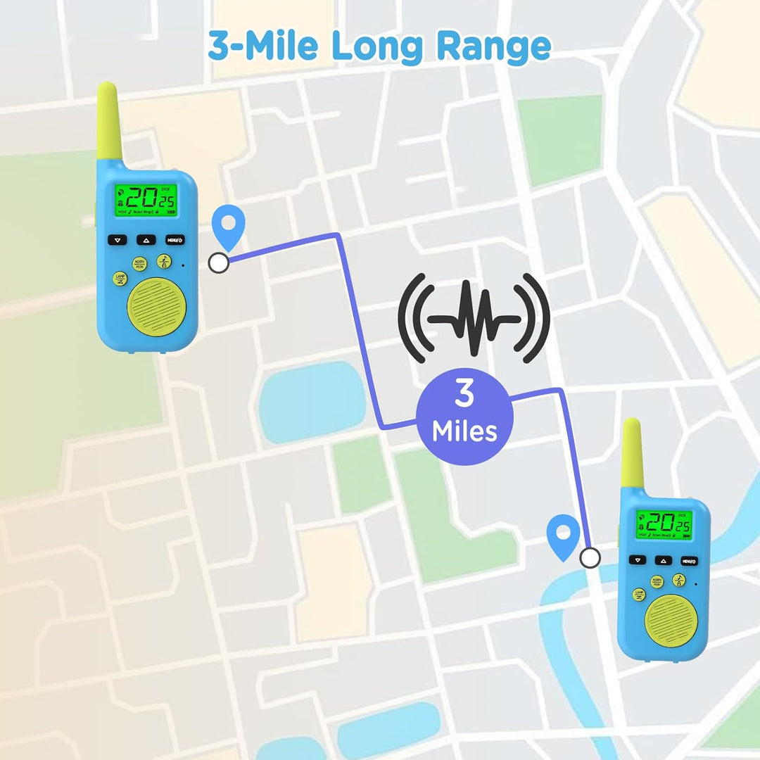 Peakeep Walkie Talkies para niños de largo alcance 3 millas, juguet...