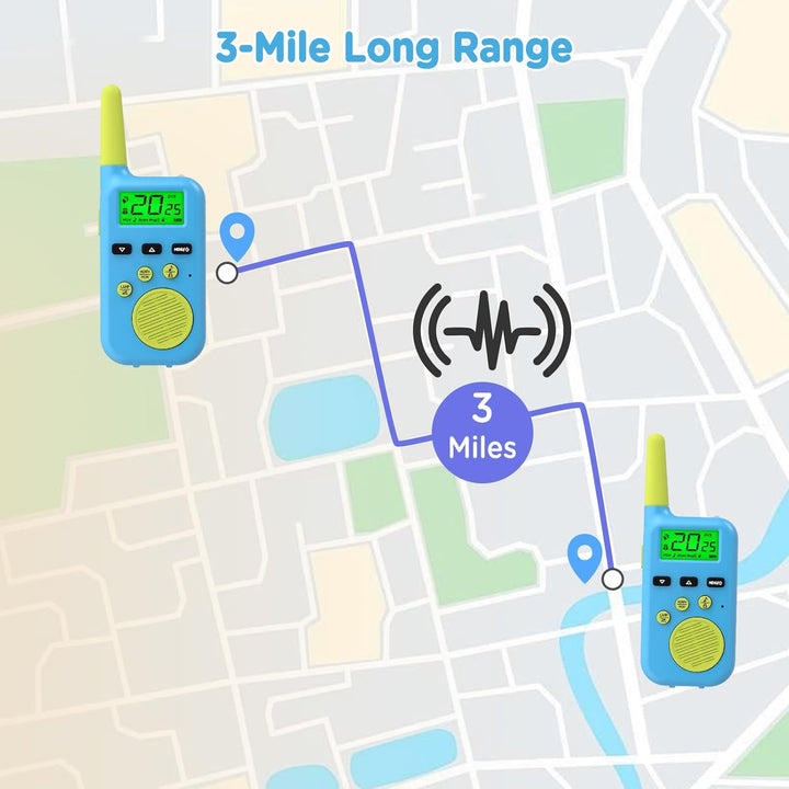 Peakeep Walkie Talkies para niños de largo alcance 3 millas, juguet...
