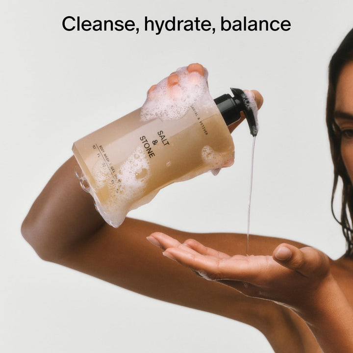Salt &amp; Stone - Gel de ducha corporal con antioxidantes para una...