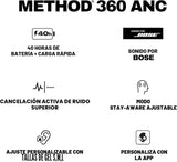 Skullcandy Method 360 ANC - Auriculares inalámbricos, sonido de Bos...