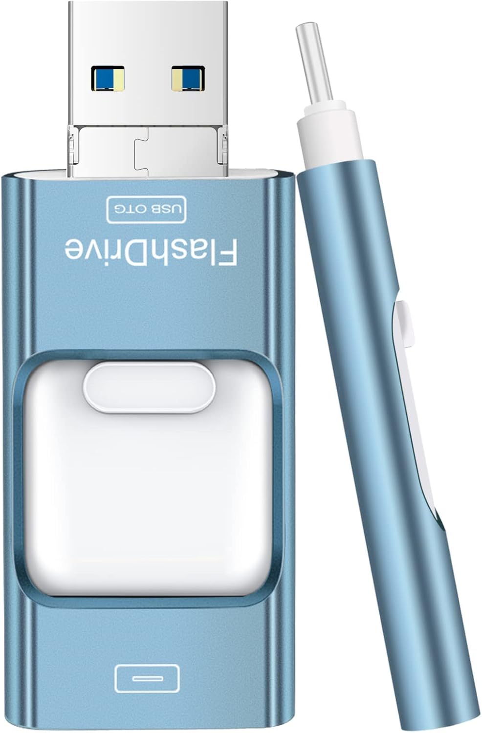 Thumb Drive para iPhone 128 GB, 4 en 1 USB tipo C, memoria USB tipo...