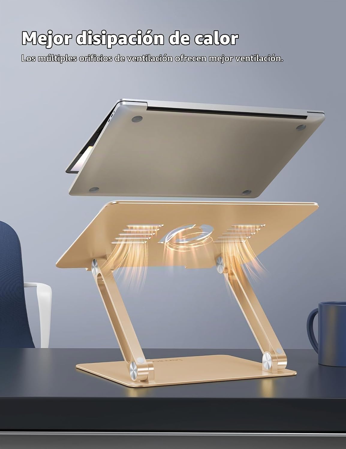 Lamicall - Soporte ajustable para laptop, portátil, soporte elevado...