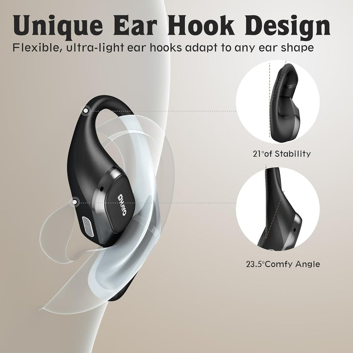 Auriculares de oído abierto, auriculares sobre la oreja con gancho...
