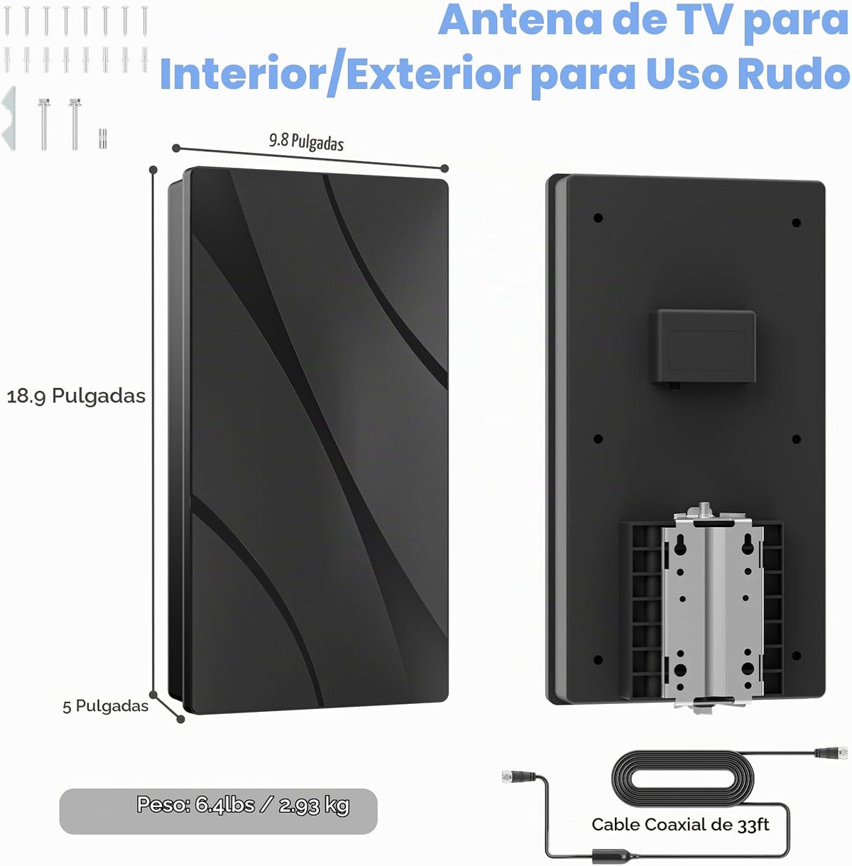 Antena de TV 2026 para Smart TV, antena de TV digital para canales locales