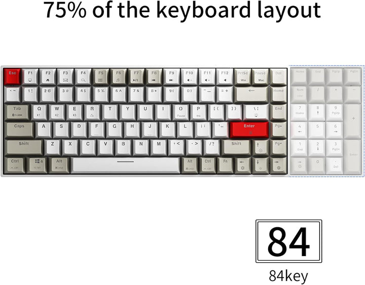 Newmen GM840 Teclado mecánico inalámbrico, con cable\/Bluetooth\/2....