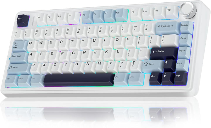 AULA F75 Teclado mecánico inalámbrico 75%, Teclado intercambiable e...