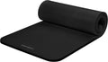 Retrospec Solana - Tapete de yoga de 1 pulgada de grosor con correa de nailon, unisex, antideslizante, para yoga, pilates, estiramiento, ejercicios en el suelo y entrenamiento físico