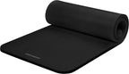 Retrospec Solana - Tapete de yoga de 1 pulgada de grosor con correa de nailon, unisex, antideslizante, para yoga, pilates, estiramiento, ejercicios en el suelo y entrenamiento físico