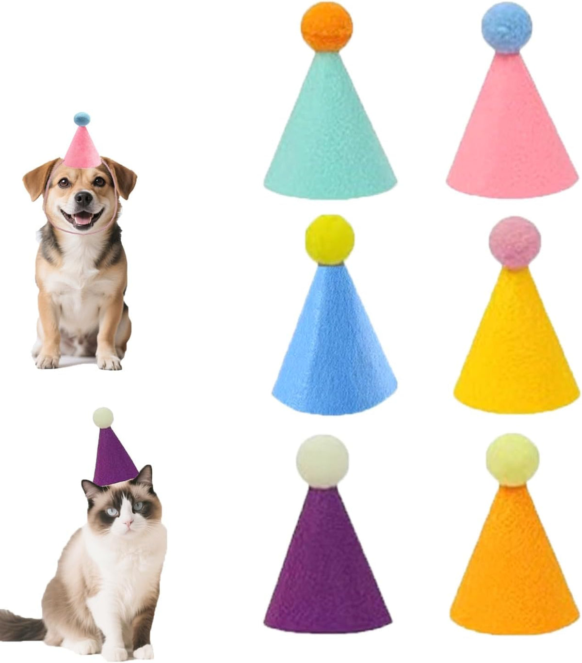 LAXLMY 6 sombreros coloridos de fiesta adecuados para