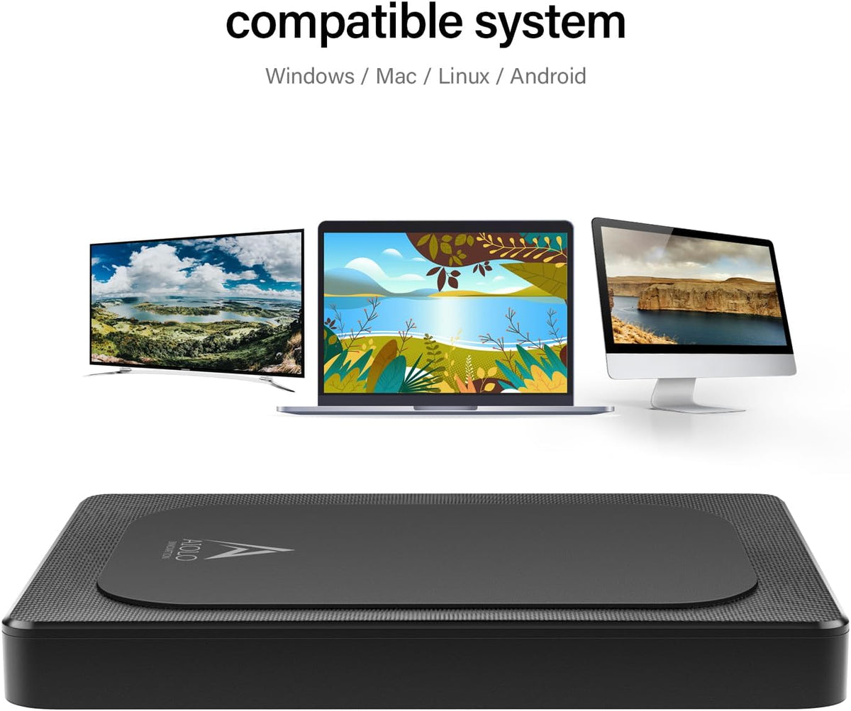 Aiolo Innovation Disco duro externo portátil ultradelgado de 750 GB...