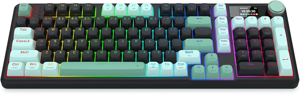 Redragon K768 PRO Teclado inalámbrico de 98 teclas para juegos, pan...