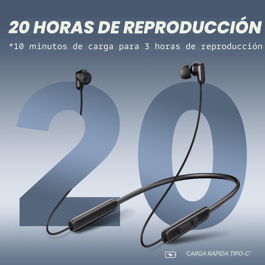 Auriculares Bluetooth N18 con banda para el cuello, auriculares ina...