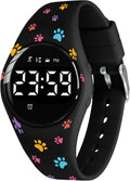 Relojes para niños y niñas, reloj deportivo digital con contador de pasos, podómetro, alarma de vibración, sin aplicación, impermeable, rastreador de fitness, reloj para niños, niñas, adolescentes