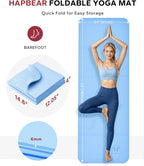 HAPBEAR Esterilla de yoga plegable de 72 x 24 x 0.24 pulgadas (0.236 in